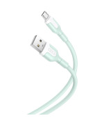 Data - кабель XO NB212 USB - Micro USB 2.1A 1m, Green