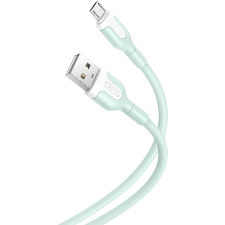 Data - кабель XO NB212 USB - Micro USB 2.1A 1m, Green