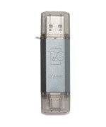 USB флешка T&G Star 009 USB / Type-C 32Gb, Silver