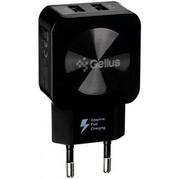 Мережевий зарядний пристрій Gelius Ultra Prime GU-HC02 2USB 2.1A + Cable MicroUSB, Black