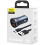 Автомобільний зарядний пристрій Baseus Golden Contactor USB 40W 3A USB to Type-C 1m, Dark Grey