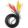 Кабель 3RCA-3RCA 1.5m (Папа-Папа), Black