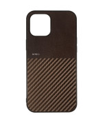 Чохол-накладка Kajsa Carbon для Apple iPhone 12 Pro Max, Braun
