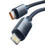 USB Кабель Baseus Crystal Shine Type-C to Lightning 20W (CAJY000201) 1.2m, Black