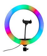Різнокольорова кільцева Led-лампа MJ33 RGB 33см із вбудованим пультом