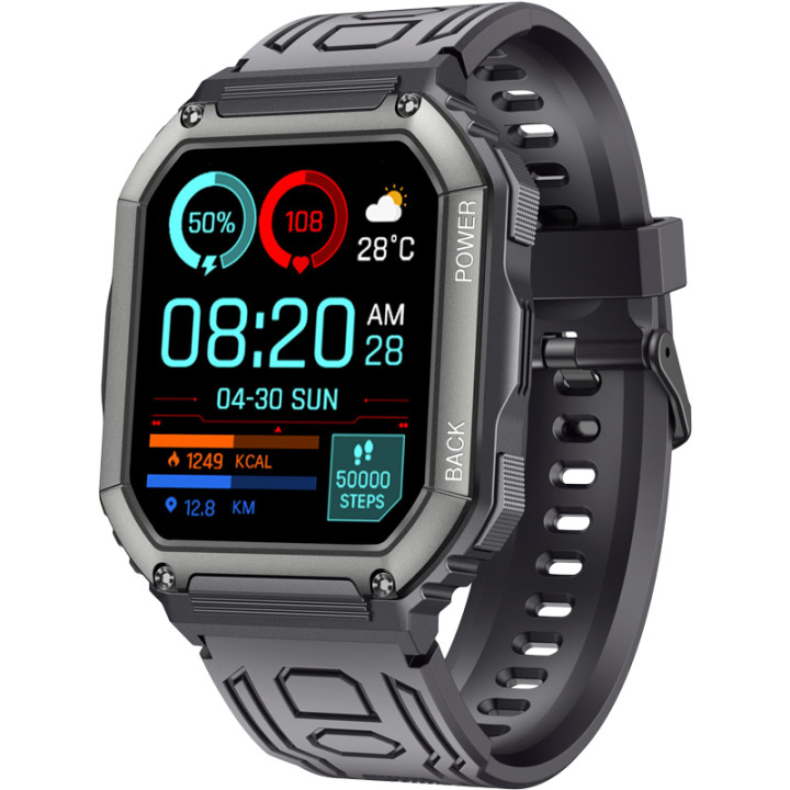 Смарт часы Gelius Pro GP-SW007 (Tactical Navy) Bluetooth call (IP68) 320mAh, Black