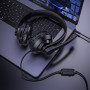 Полноразмерные проводные игровые наушники-гарнитура Borofone BO102 PC Amusement + mic, Black
