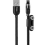 DATA-кабель GP-UC-U013u Clip-On 3в1 micro / lightning / Type-C, Black