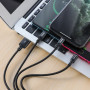 USB Кабель Hoco X14 3в1 (Lightning + Micro + Type-C) 1m, Black