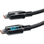 Кабель USB Gelius Screen GP-UCN007 Type-C to Type-C (1.2m) (60W), Black 