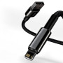 USB кабель Baseus Tungsten Gold Lightning 66W 2,4А (CALWJ-01) 1m, Black