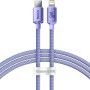 USB Кабель Baseus Crystal Shine Type-C to Lightning 20W (CAJY000205) 1.2m, Purple