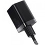 Зарядний пристрій Baseus Super Si Pro 1USB + Type-C Quick Charger 30W (CCSUPP-E01), Black