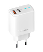 Сетевое зарядное устройство Gelius GP-HC058 (1Type-C / 1USB-A) (PD / QC3.0 / PPS / Super VOOC) 25W, White