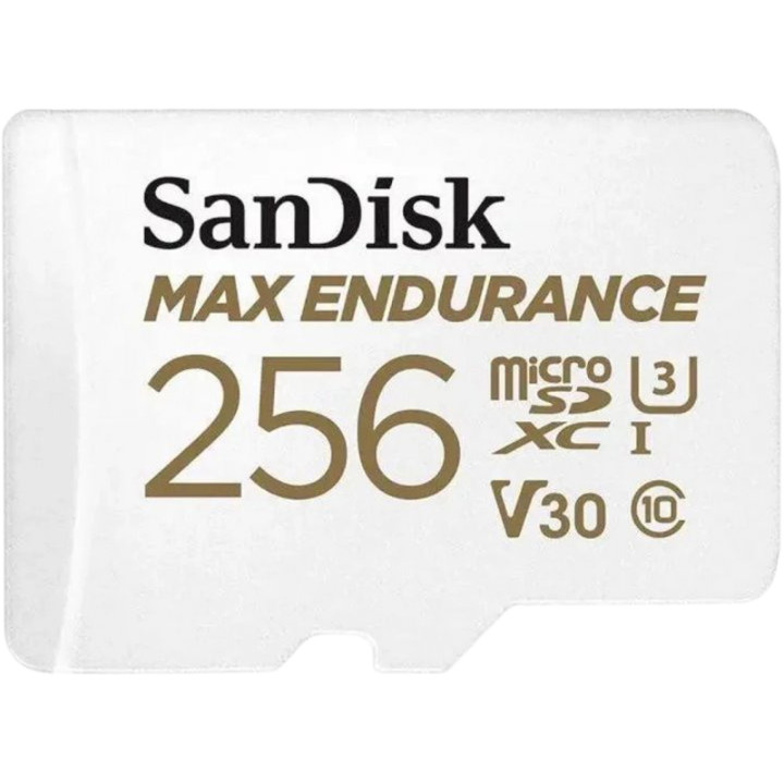 Карта памяти microSDXC SanDisk Max Endurance V30 256Gb (R100Mb/s) (Class 10) (UHS-1 U3) + Adapter SD