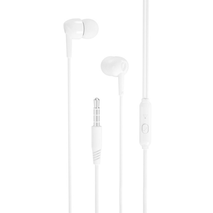 Дротові навушники з мікрофоном HF XO EP37 (mini-jack 3.5mm), Whitee 