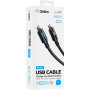 Кабель USB Gelius Screen GP-UCN007 Type-C to Type-C (1.2m) (60W), Black 