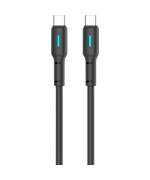 Кабель USB Gelius Lumin Lamp GP-UC100 Type-C to Type-C 2m (60W), Black