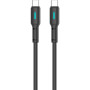 Кабель USB Gelius Lumin Lamp GP-UC100 Type-C to Type-C 2m (60W), Black