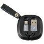 USB Cable Hoco U33 Retractable Lightning 0,9m, Black