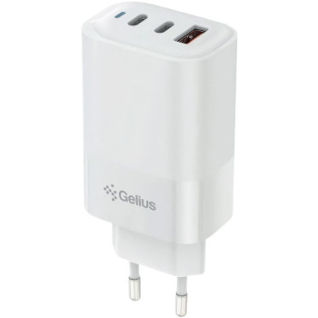 Мережевий зарядний пристрій Gelius Elevaro GP-HC065 PD65W / QC3,0, White