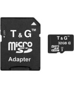 Карта памяти T&G MicroSDHC 32Gb UHS-3 Class 10 + Adapter SD, Black