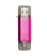 USB флешка T&G Star 009 USB / Type-C 32Gb, Magenta
