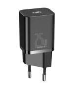 Мережевий зарядний пристрій 1Type-C Baseus Super Si 25W (CCSP020101), Black