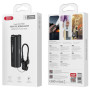 Зовнішній акумулятор Power Bank XO PR281 з ліхтариком та кабелем Type-C to Lightning 5000mAh, Black