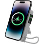 Зовнішній акумулятор Power Bank Gelius Fluxen GP-PBW120 із бездротовою зарядкою Qi2 15W 10000mAh, Grey