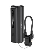 Внешний аккумулятор Power Bank XO PR281 с фонарем и кабелем Type-C to Lightning 5000mAh, Black