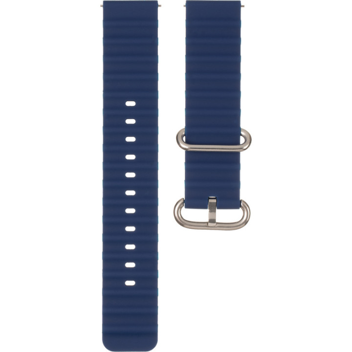 Ремінець для смарт-годинника універсальний Flat marine style (20мм), Dark Blue