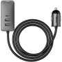Автомобильное зарядное устройство Baseus CCBT-A0G Fast Charge 120W 2 USB/2 Type-C, Grey