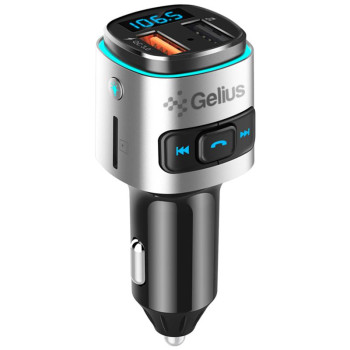 Автомобільний FM-модулятор Gelius Pro RGB-QC GP-FMT040 Black / Silver