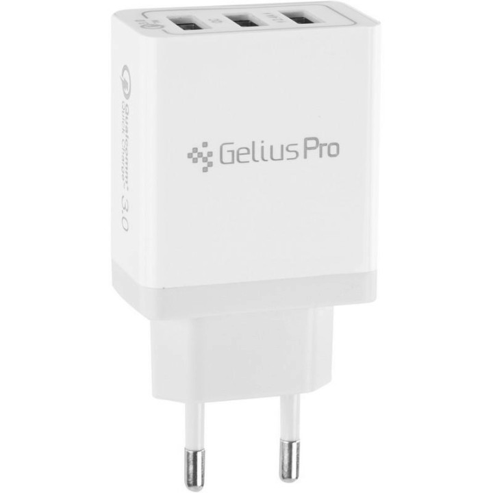 Мережевий зарядний пристрій Gelius Pro Dominion QC3.0 GP-HC04 3USB 3.1A White