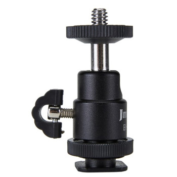 Поворотный адаптер Jmary BH-02 360° с резьбой 1/4" для камеры, смартфона и LED-оборудования, Black