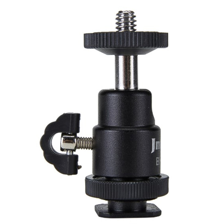 Поворотный адаптер Jmary BH-02 360° с резьбой 1/4" для камеры, смартфона и LED-оборудования, Black