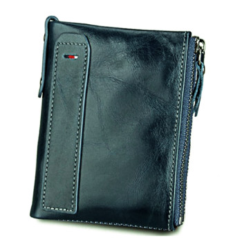 Шкіряний чоловічий гаманець RFID, Green