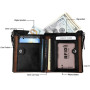 Шкіряний чоловічий гаманець RFID чорний