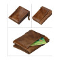 Шкіряний чоловічий гаманець RFID коричневий