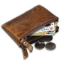 Кожаный мужской кошелек RFID коричневый