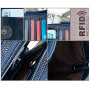 Кожаный мужской кошелек RFID синий
