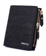 Чоловічий гаманець з еко-шкіри Baborry FQB-07 чорний