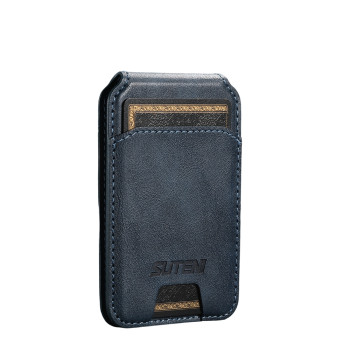 Шкіряний гаманець - візитниця SUTENI з підтримкою MagSafe, Blue