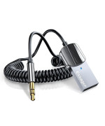 Автомобільний Bluetooth аудіо ресівер Essager EBTEB01-JSQA AUX Adapter, Grey