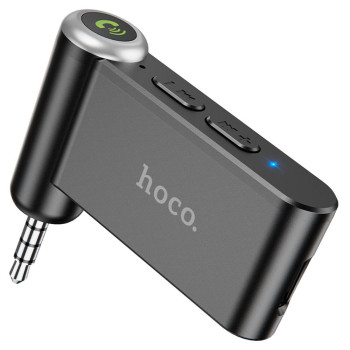 Bluetooth аудио ресивер Hoco E58 Magic AUX для авто 140mAh, Black