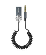 Bluetooth аудіо ресівер Usams US-SJ464 AUX для авто, Grey