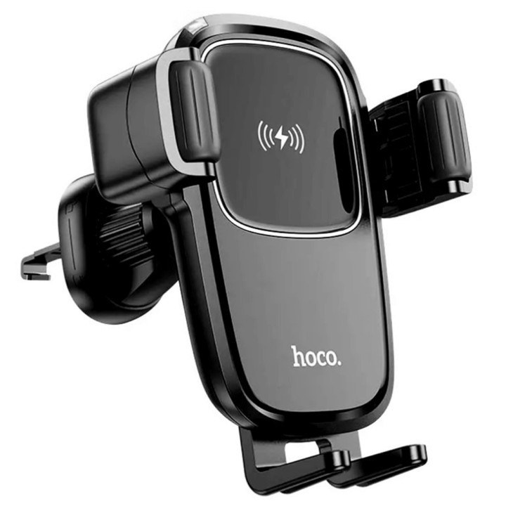 Автомобильный держатель HOCO HW1 15W 2A с функцией беспроводной зарядки, Black