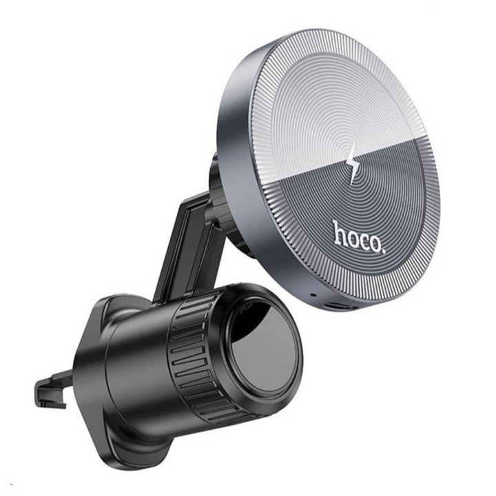 Автомобільний тримач HOCO HW6 з функцією безпровідної зарядки 15W 2A, Black