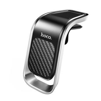 Автомобильный магнитный держатель Hoco CA74, Black and silver